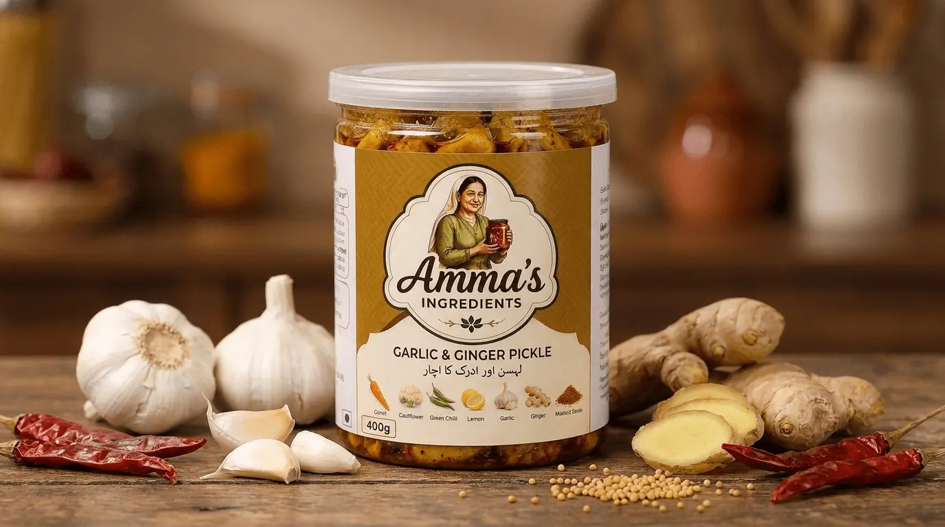 Lahsan Adrak Achar (Garlic & Ginger)