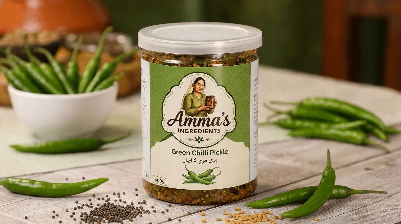 Hari Mirch Achar (Green Chilli Pickle) - Buy Online in Pakistan