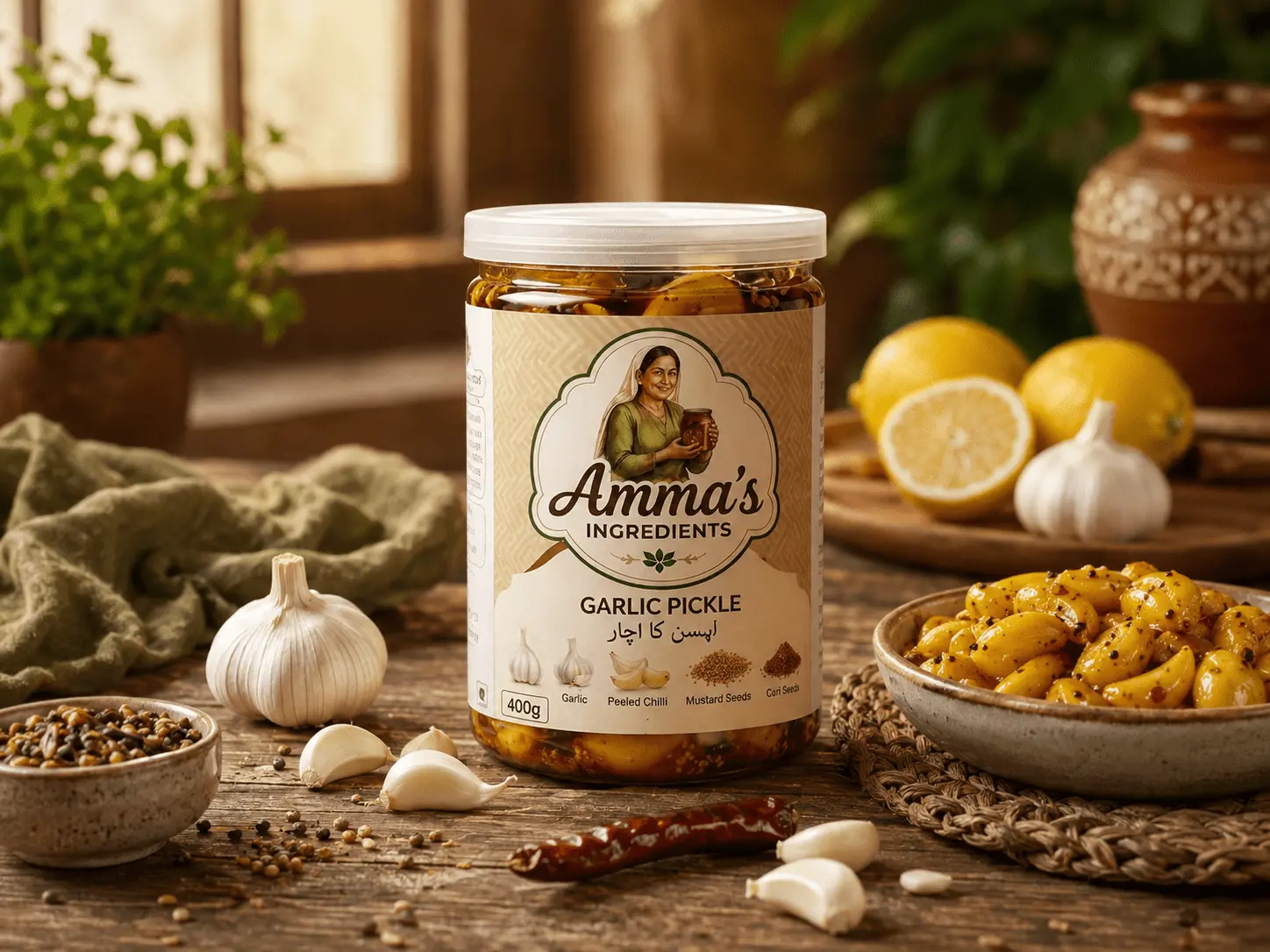 Desi Lahsan Achar (Garlic Pickle) - Buy Online in Pakistan